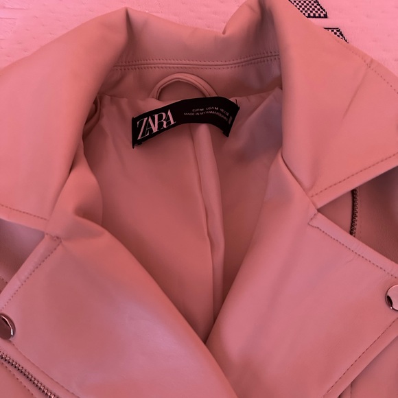 Zara Ecru Leather Jacket - Picture 5 of 5